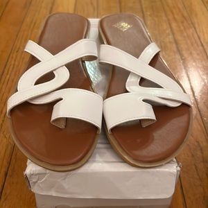 White sandals